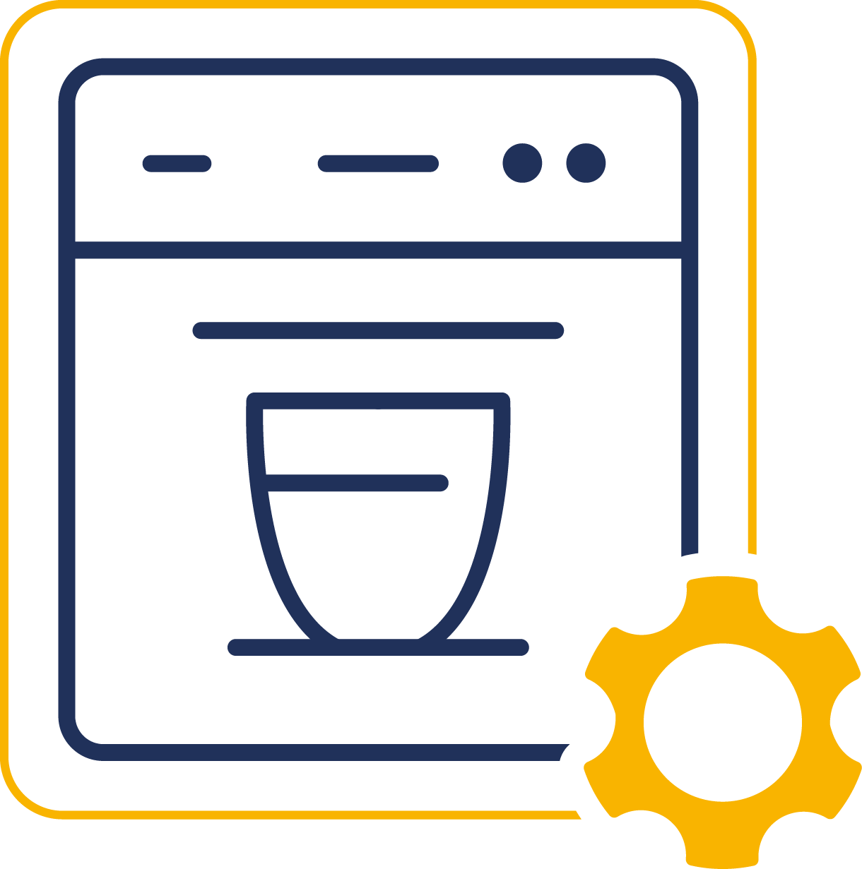 dishwasher yellow icon