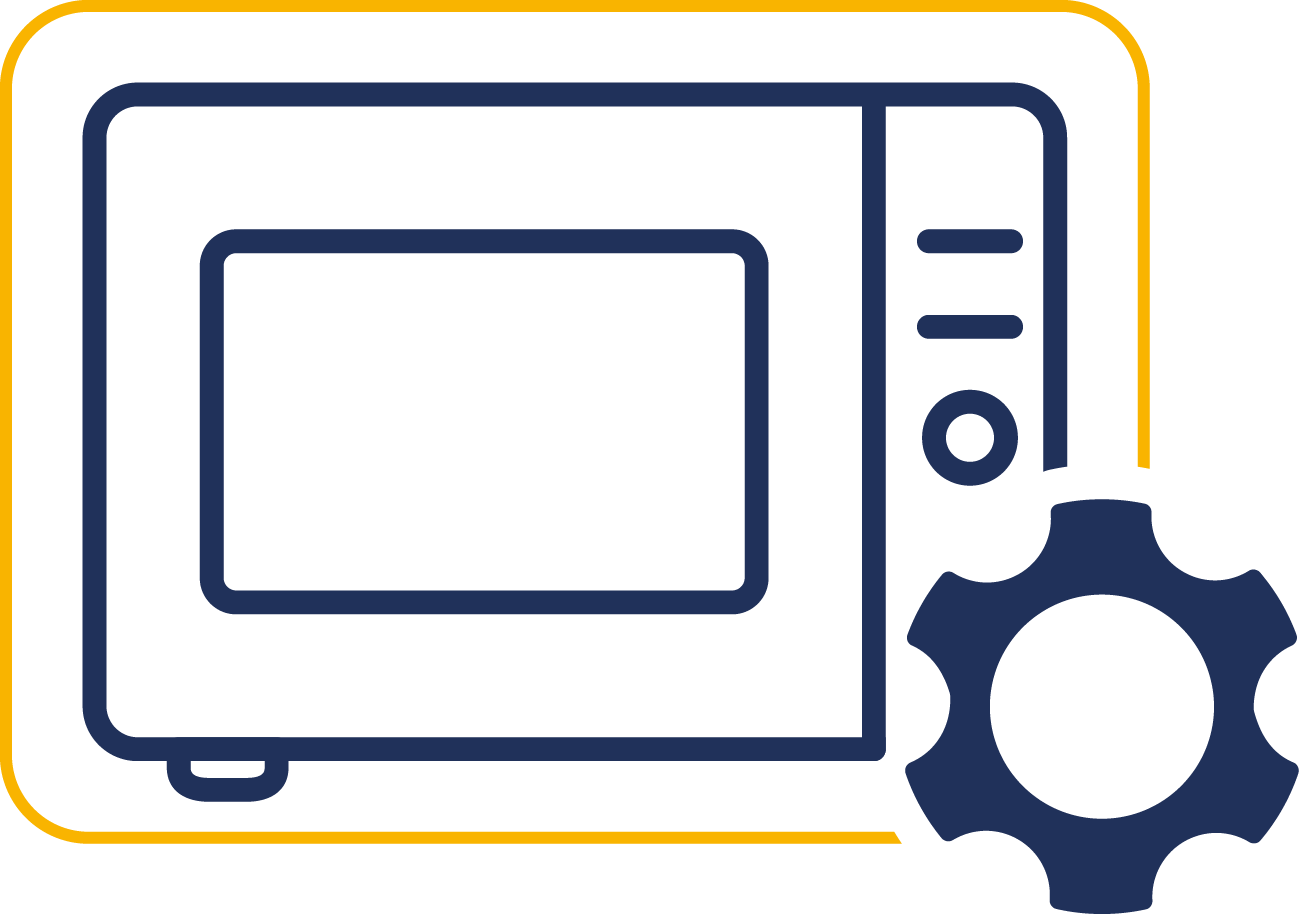 microwave blue icon