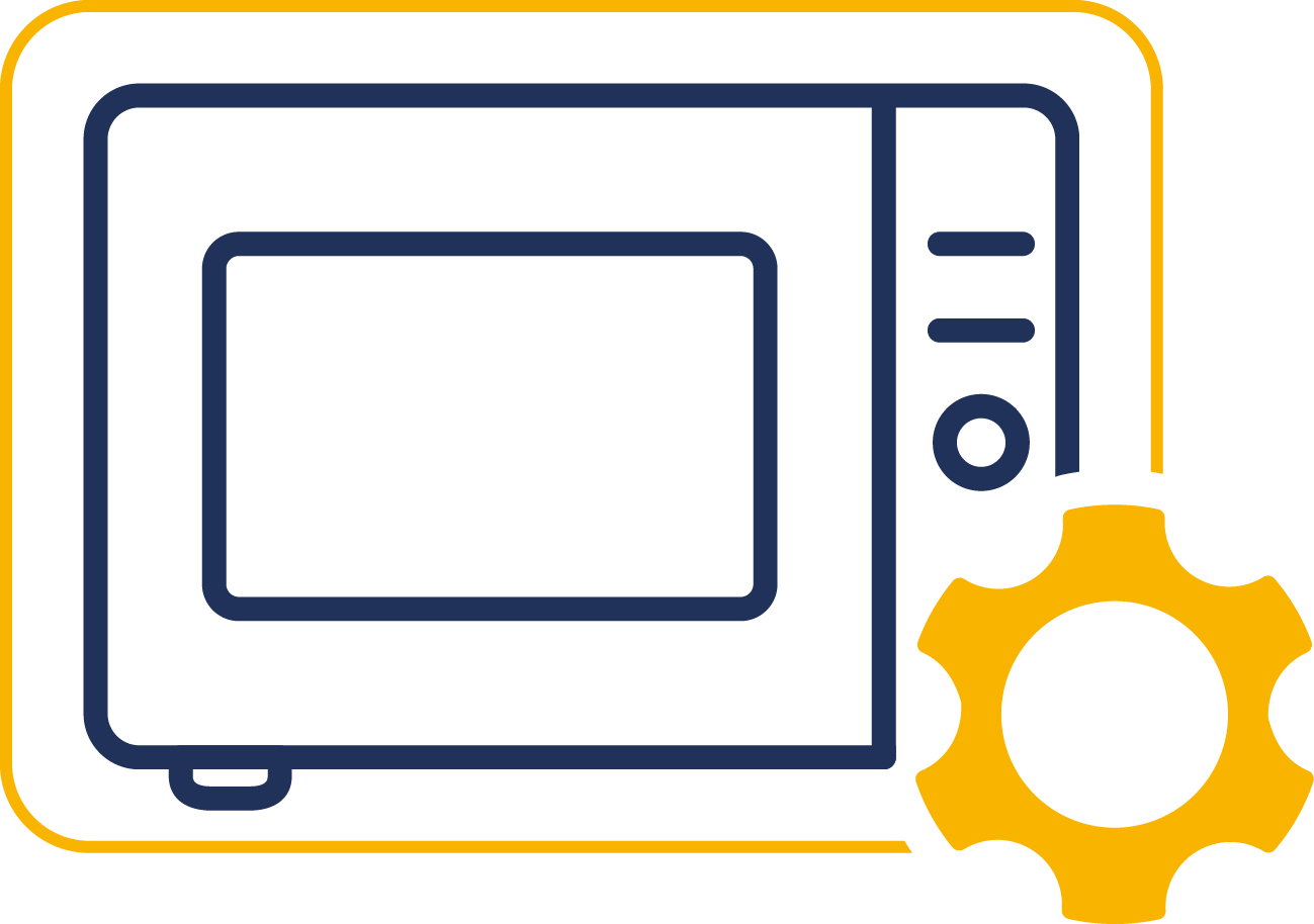 microwave yellow icon